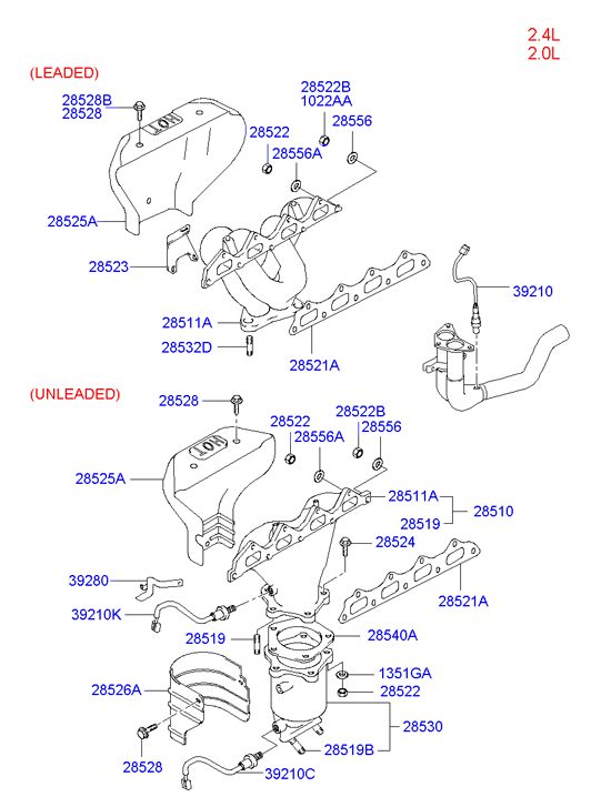 KIA 3921038005 - Lambda andur parts5.com