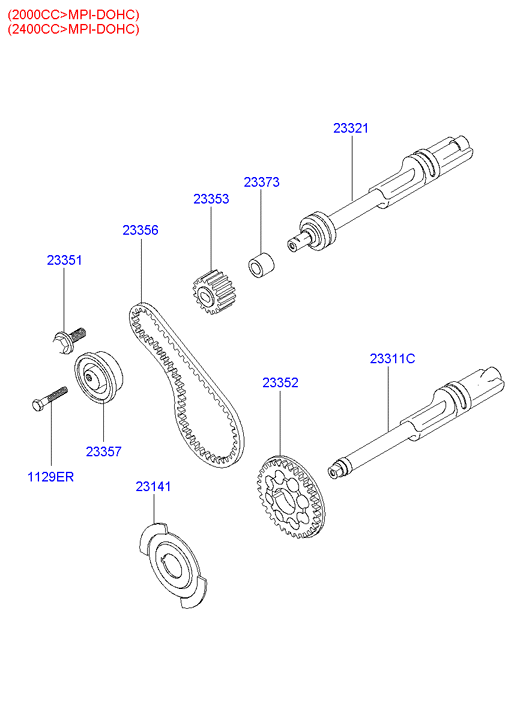 Hyundai 23356 38010 - Timing Belt parts5.com