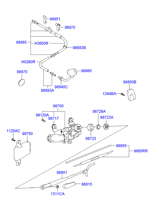 Hyundai 9882026000 - Wischblatt parts5.com