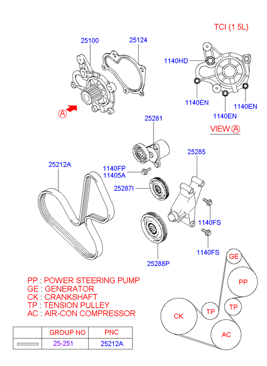 KIA 25100-27000 - Водяной насос parts5.com