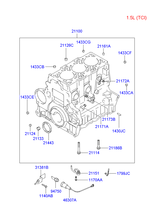 Hyundai (BEIJING) 2144335510 - Brtveni prsten vratila, koljenasto vratilo parts5.com