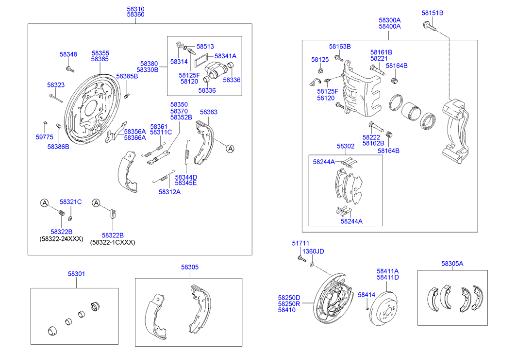 Hyundai 583021CA00 - Set placute frana,frana disc parts5.com