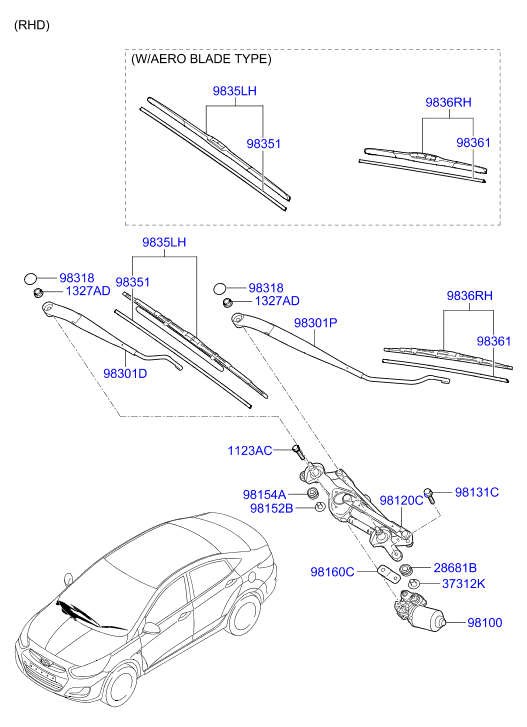 KIA 98351-1R000 - Pyyhkijänsulka parts5.com