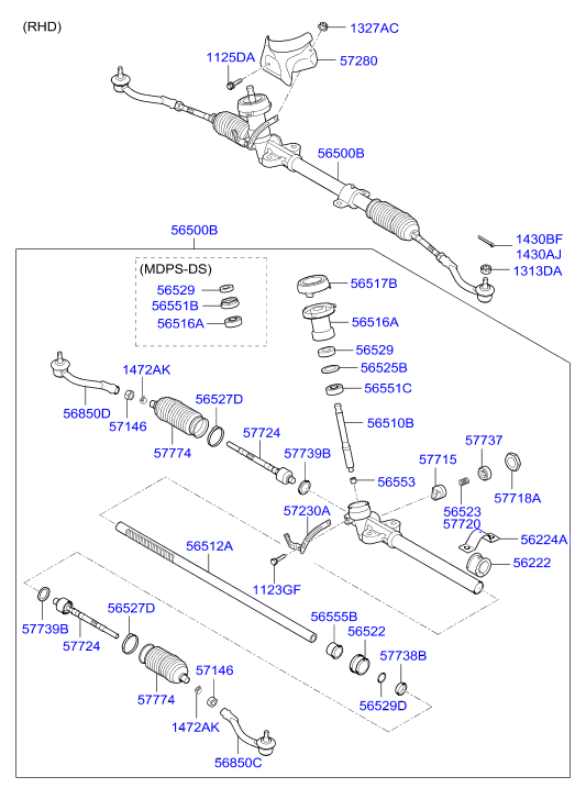 Hyundai 56820-2K000 - Tie Rod End parts5.com