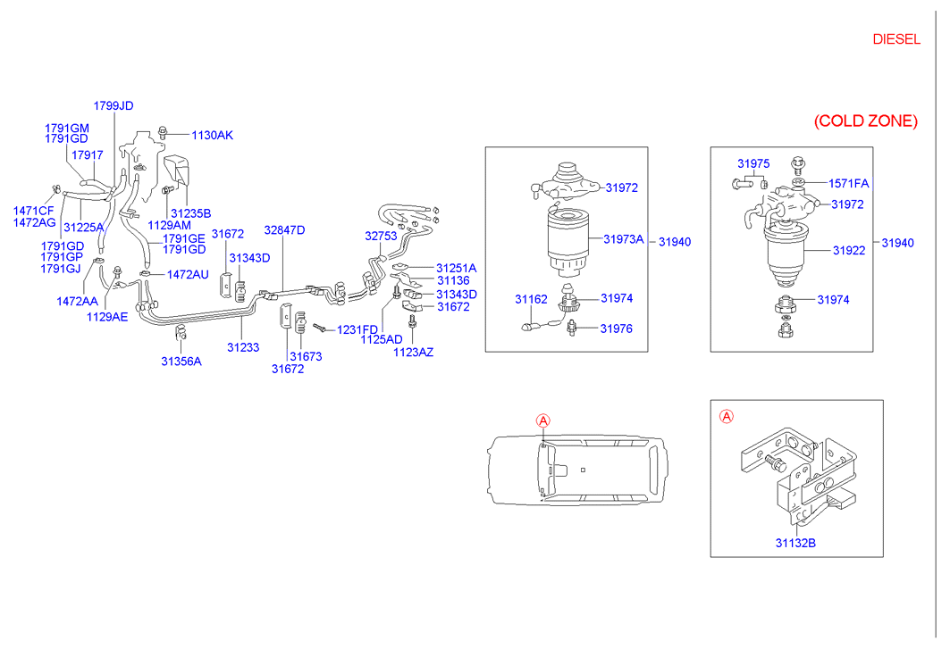 Hyundai 31390H1000 - Fuel filter parts5.com