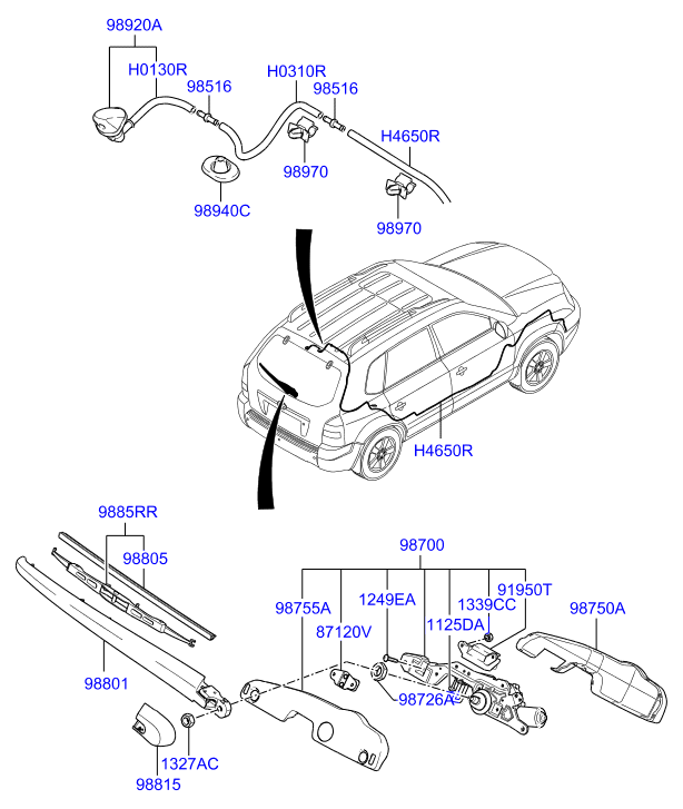 OEM 988202E000 - Balai d'essuie-glace parts5.com