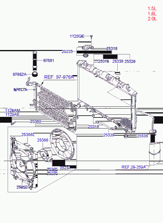 Hyundai 253302D090 - Zaporni poklopac, hladnjak parts5.com