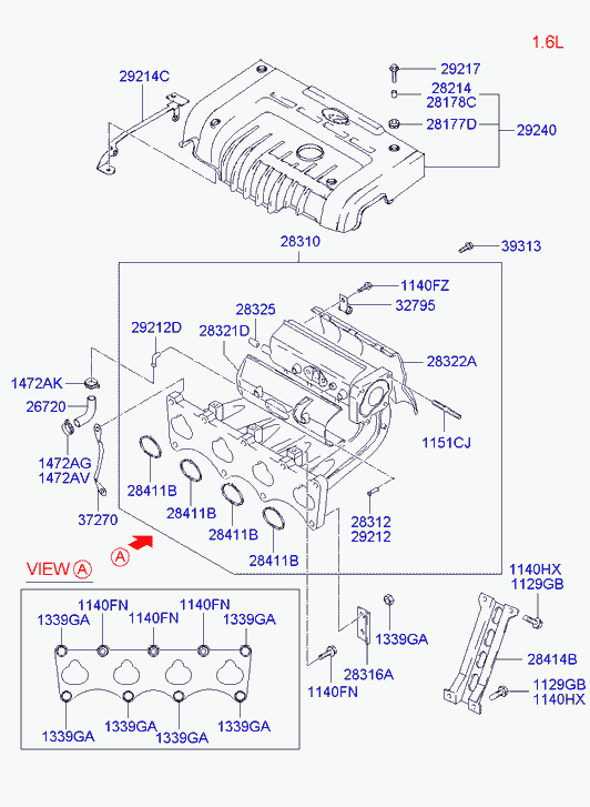 Hyundai 1472016006B - Süüteküünal parts5.com