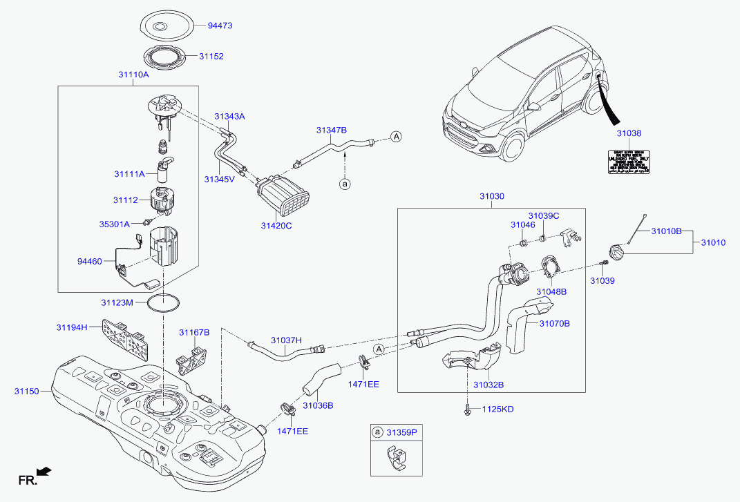 KIA 31112-1R000 - Filtru combustibil parts5.com