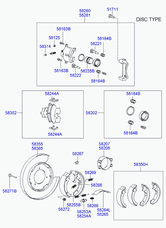 Hyundai 58302-38A30 - Комплект спирачно феродо, дискови спирачки parts5.com