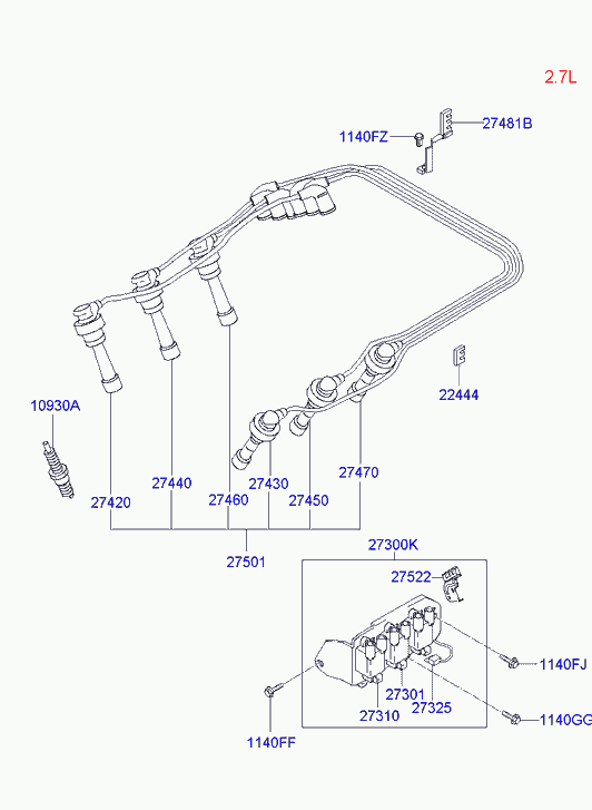 Hyundai 18811-11061 - Vzigalna svecka parts5.com