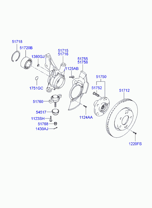 Hyundai 51712-2E300 - Zavorni kolut parts5.com