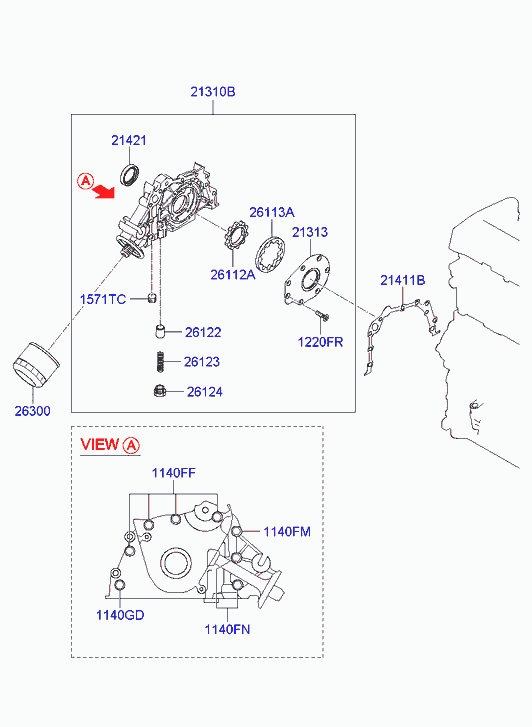 KIA (DYK) 26300-35503 - Oil Filter parts5.com