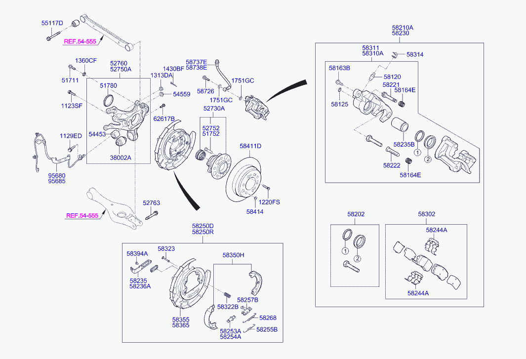 Hyundai 583022LA00 - Brake Pad Set, disc brake parts5.com