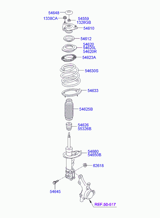 Hyundai 5532627000 - Dust Cover Kit, shock absorber parts5.com