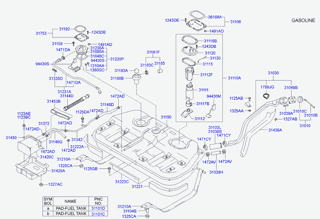 Hyundai 31112-26105 - Горивен филтър parts5.com