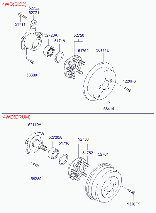 Hyundai 52710-26500 - Set rulment roata parts5.com