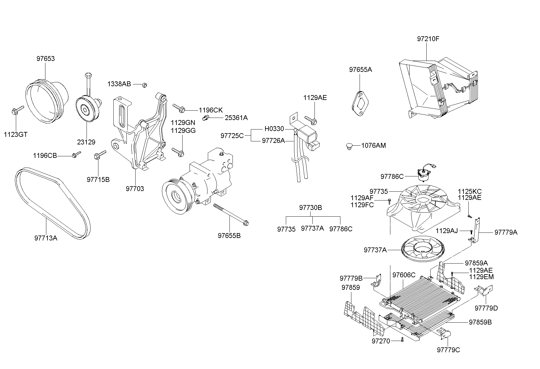 Hyundai 97713 4A010 - Klinasti kaiš parts5.com