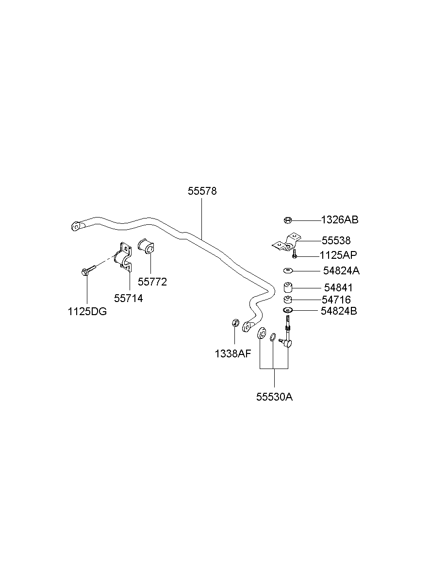 Hyundai 54716-44000 - Cuzinet, stabilizator parts5.com