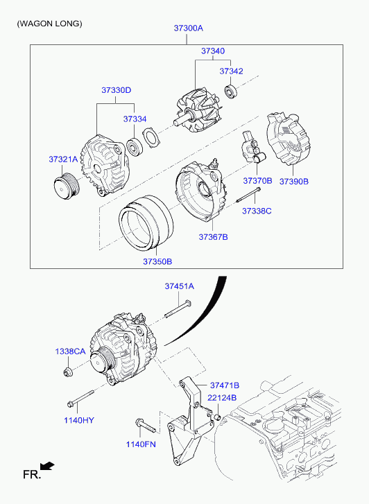 Hyundai 37334-2C110 - Bearing - front parts5.com