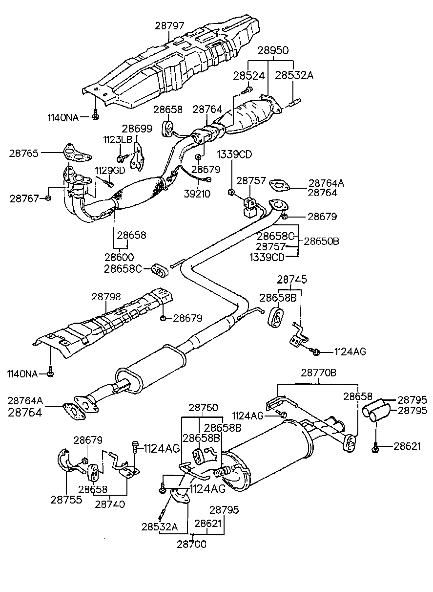 KIA 2876736000 - Nut, exhaust manifold parts5.com