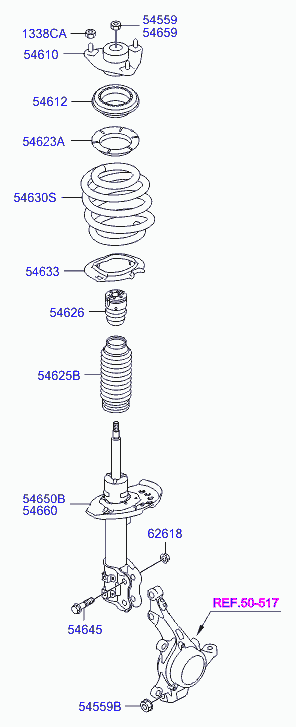 Hyundai 54612-3S000 - Rulment sarcina amortizor parts5.com