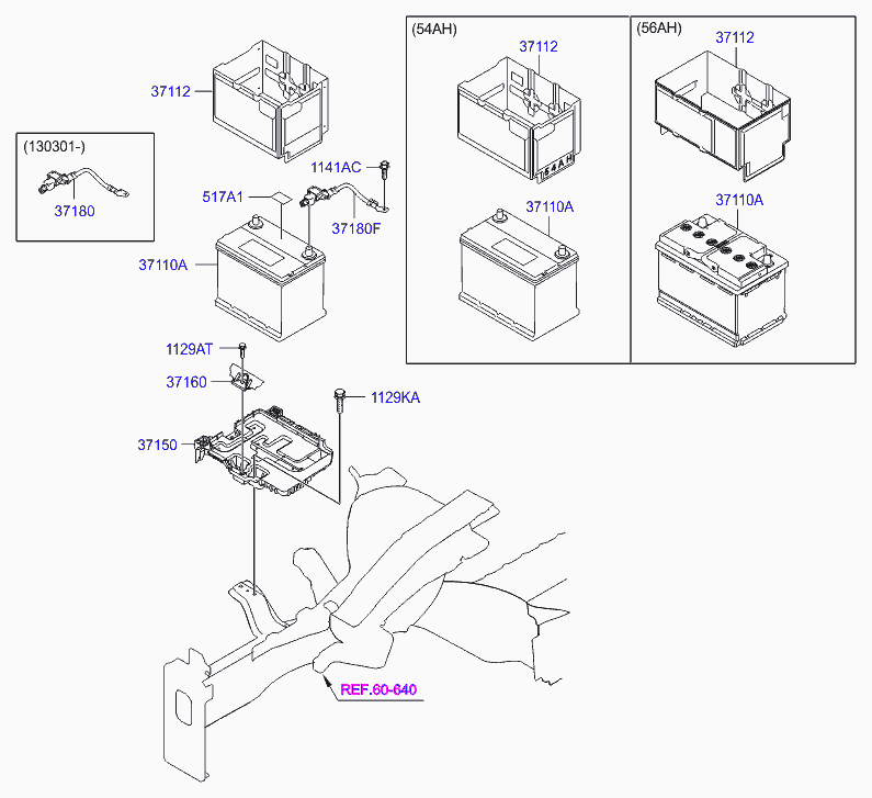 Hyundai 371102D000 - Starter Battery parts5.com