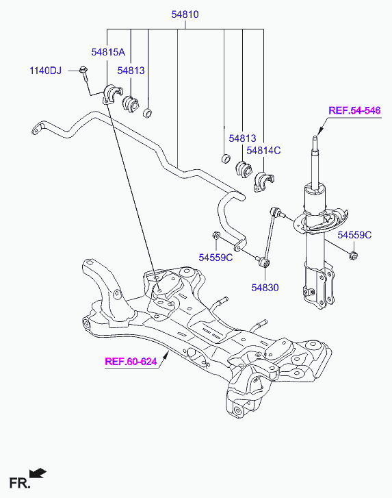 KIA 54830-C8000 - Тяга / стойка, стабилизатор parts5.com