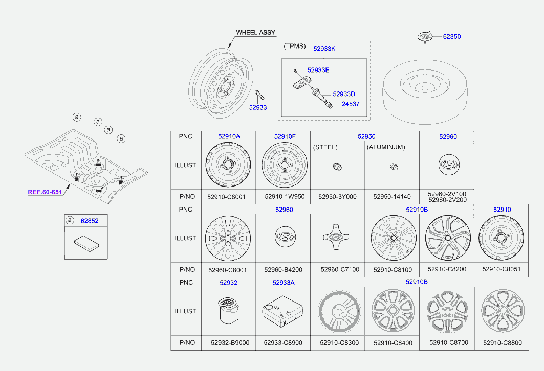 Hyundai 52933C1100 - Senzor kolesa, Sistem za kontrolo pritiska v pnevmatikah parts5.com