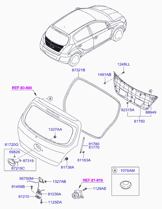 Hyundai 81770-4P000 - Muelle neumático, maletero / compartimento de carga parts5.com