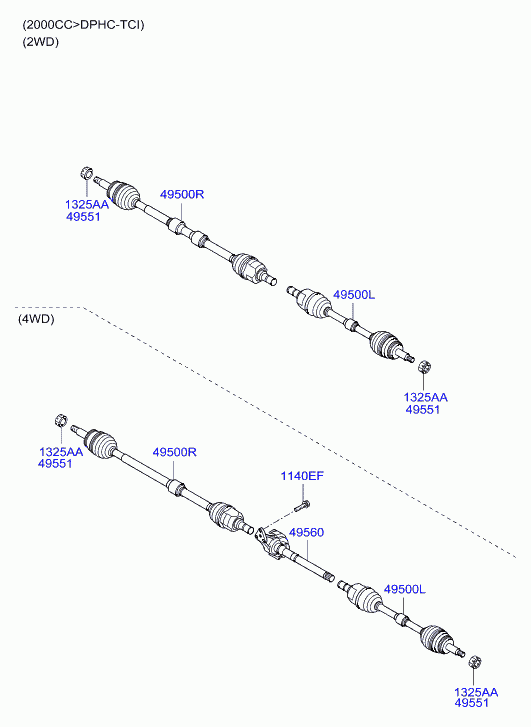 KIA 495513S000 - Lożisko kolesa - opravná sada parts5.com