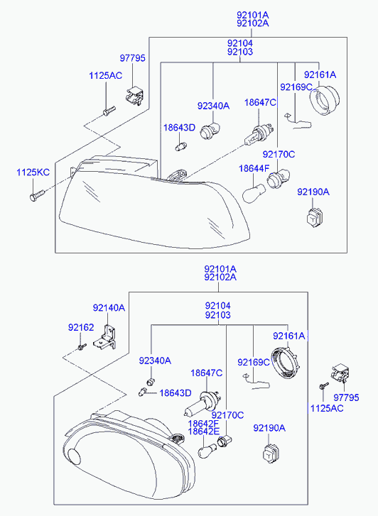 Hyundai 92101-25020 - Faro principal parts5.com