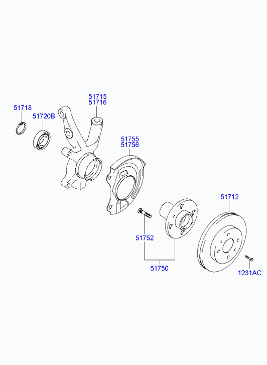 Hyundai 51720-29400 - Set rulment roata parts5.com