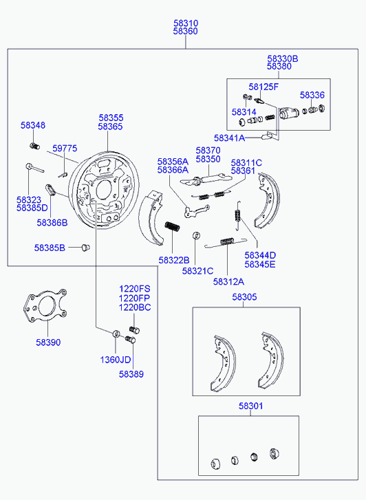 Hyundai 5833025000 - Cilindro de freno de rueda parts5.com