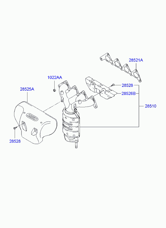 KIA 2851023820 - Katalysator parts5.com