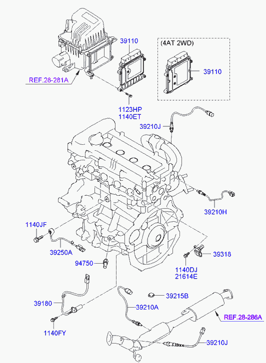 KIA 392102B000 - Lamda-sonda parts5.com