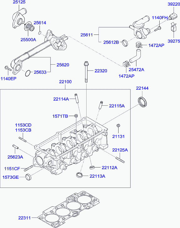 KIA 22144-21010 - Anillo retén, árbol de levas parts5.com