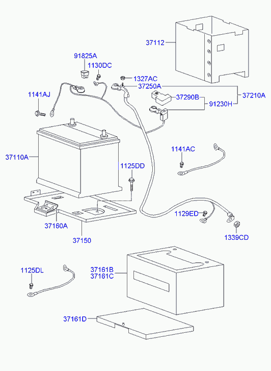 KIA 3711038100 - Starter Battery parts5.com