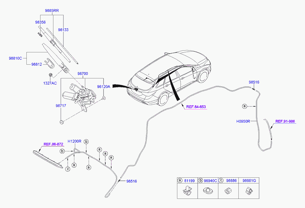 Hyundai 98361-1G000 - Pyyhkijänsulka parts5.com