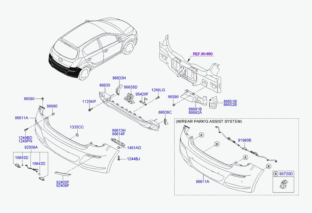 KIA 1864305009L - Bec, lumina usa parts5.com