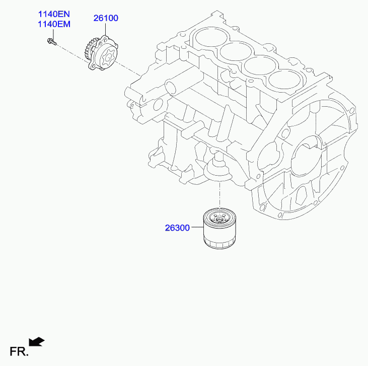 KIA 2630002503 - Oljni filter parts5.com