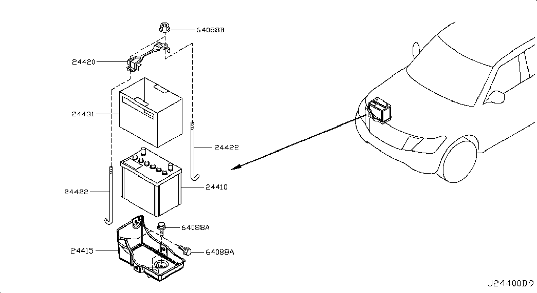 NISSAN 244101LA1A - Μπαταρία εκκίνησης parts5.com