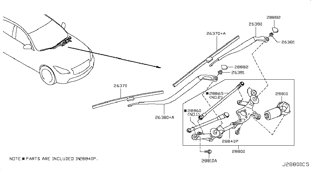 Infiniti 28890-JK65C - Pyyhkijänsulka parts5.com