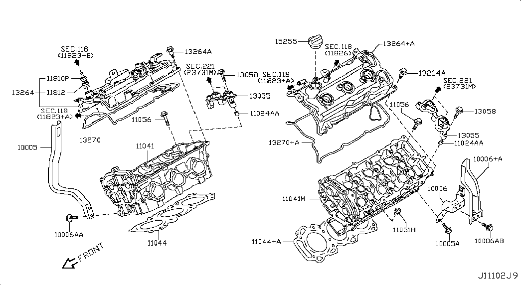 NISSAN 11044-9N01A - Garnitura, chiulasa parts5.com