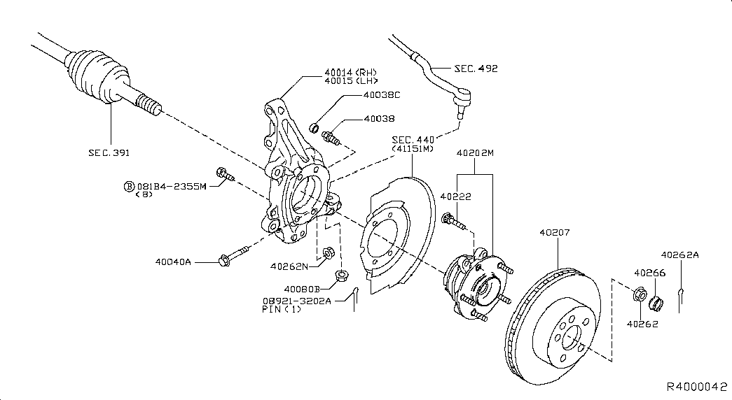 NISSAN 4322270T0A - Bolt roata parts5.com