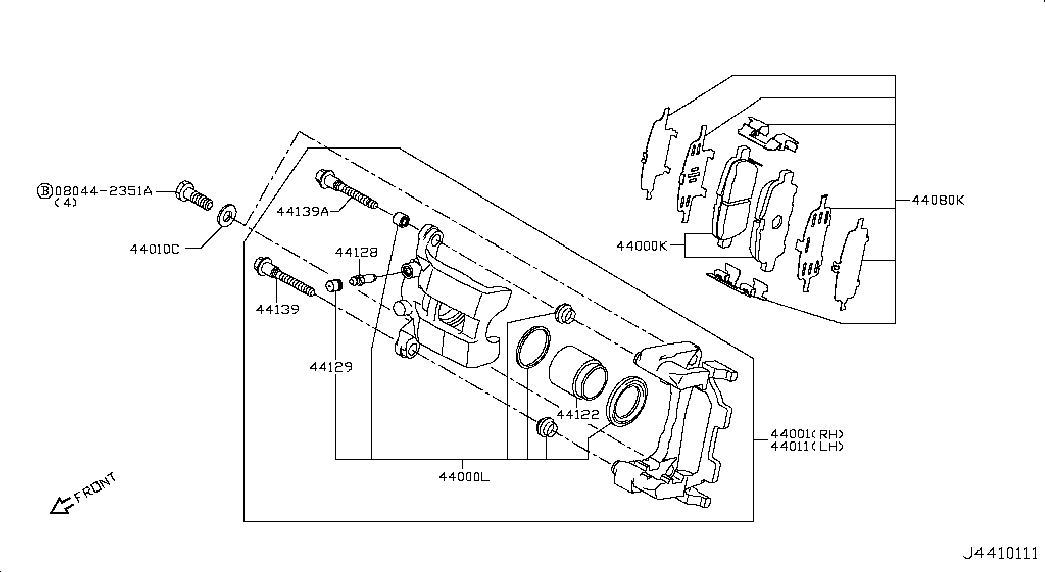 NISSAN D4M601BN0A - Komplet kočnih obloga, disk kočnica parts5.com