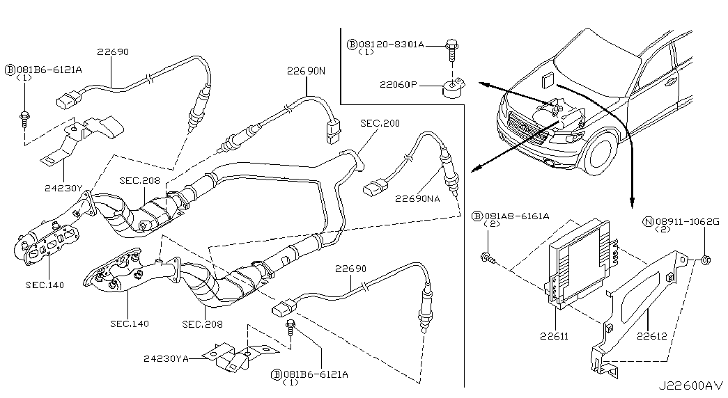 NISSAN 22690AL600 - Lambda andur parts5.com