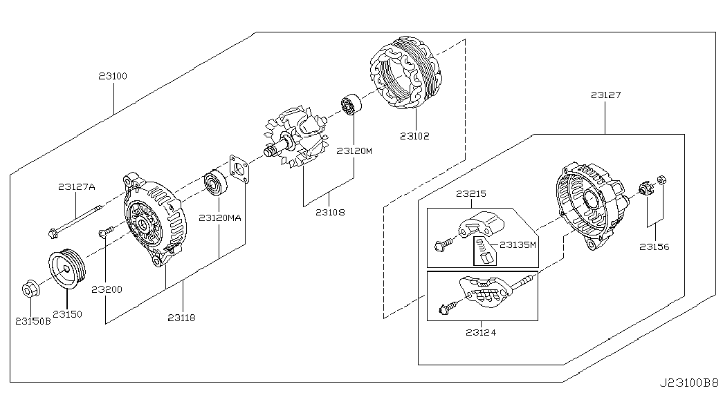 NISSAN 23120-22J20 - Ρουλεμάν parts5.com