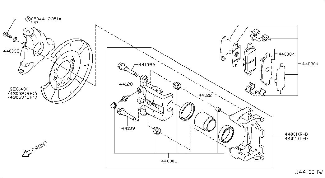 NISSAN D4060 EG50C - Fékbetétkészlet, tárcsafék parts5.com