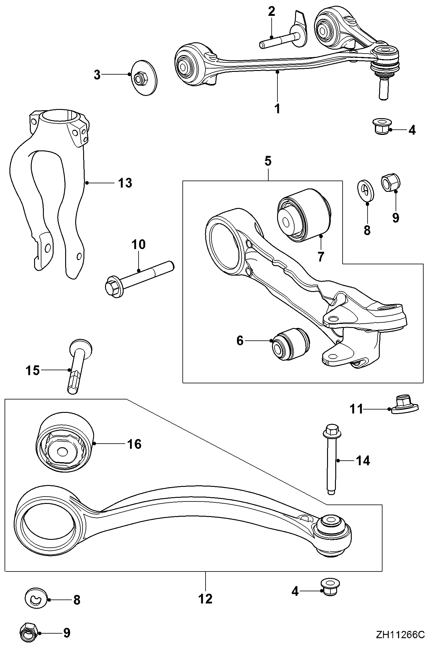 Jaguar C2C36866 - Lagerung, Lenker parts5.com